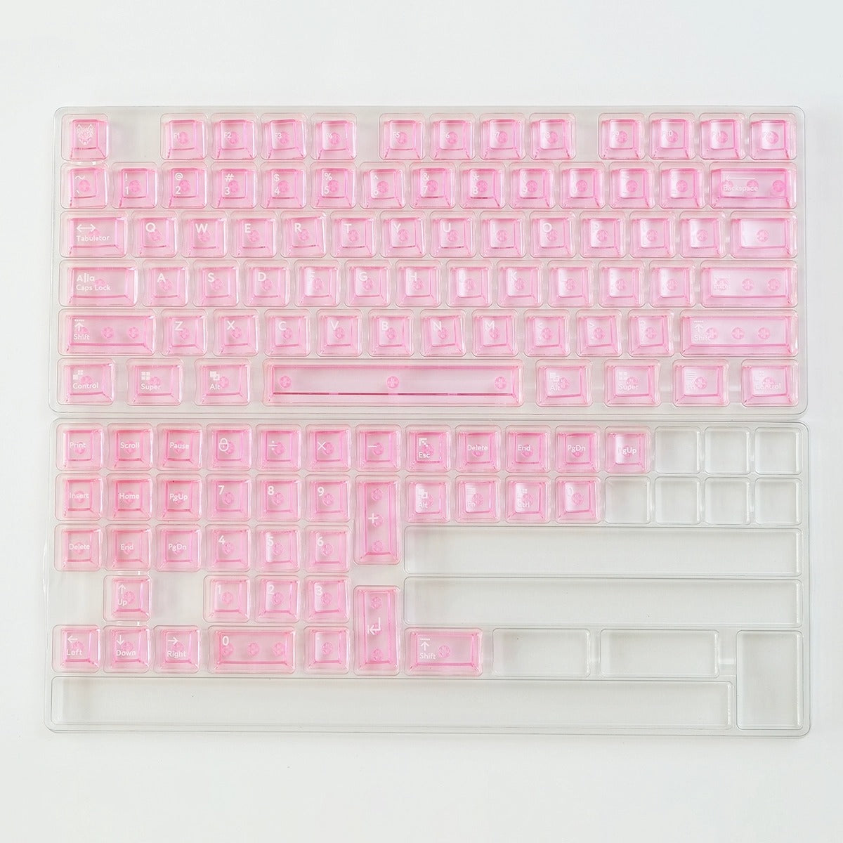 Transparent Shine Through Cherry Profile Mechanical Keyboard Keycaps