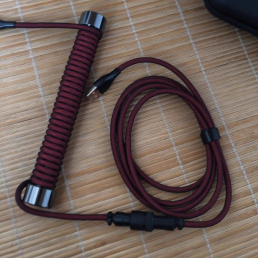 Premium Coiled Aviator Mechanical Keyboard Data Cable