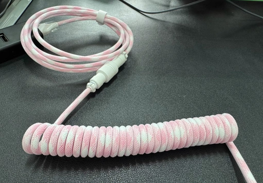 Premium Coiled Aviator Mechanical Keyboard Data Cable