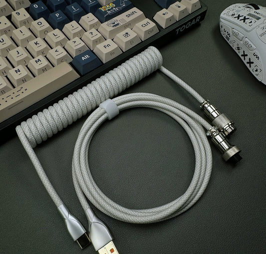 Premium Coiled Aviator Mechanical Keyboard Data Cable